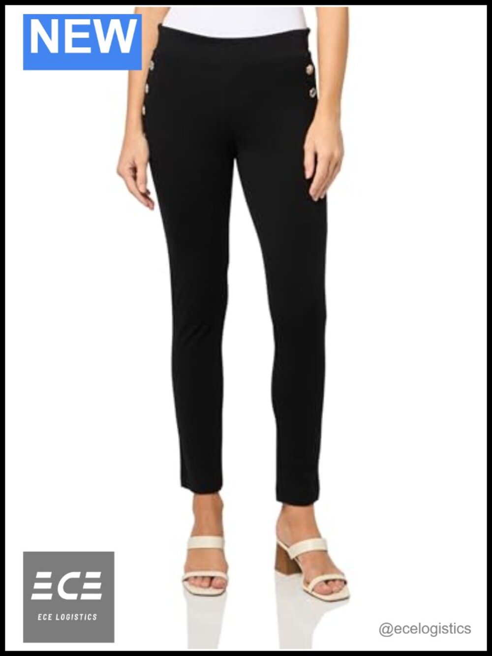 Nautica Essential Legging Basic Pull On Straight Relaxed Fit Mid Rise Pants
